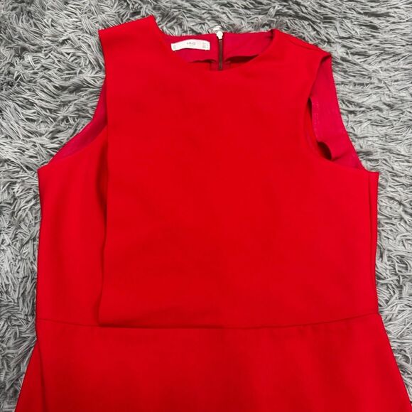 MNG Suit Red Sleeveless Dress Size 8 - Picture 2 of 7